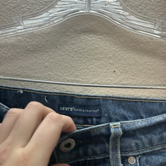 LEVI'S Made & Crafted Barrel Crop High Rise Cropped Jeans Size 27 Rigid Denim - Picture 4 of 10